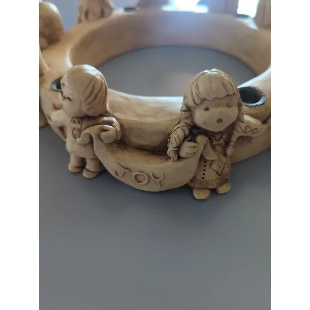 Vintage‎ Abbey Press Advent Wreath Candle Holder Children All Over The World